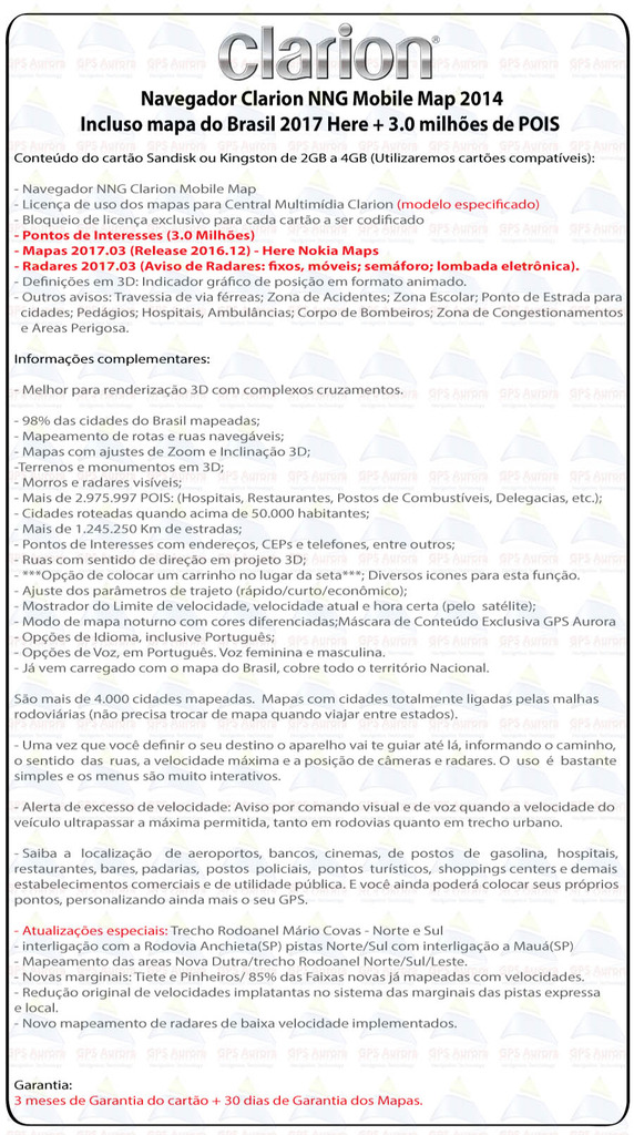 Navegador Clarion Mobile Map Navegador Clarion